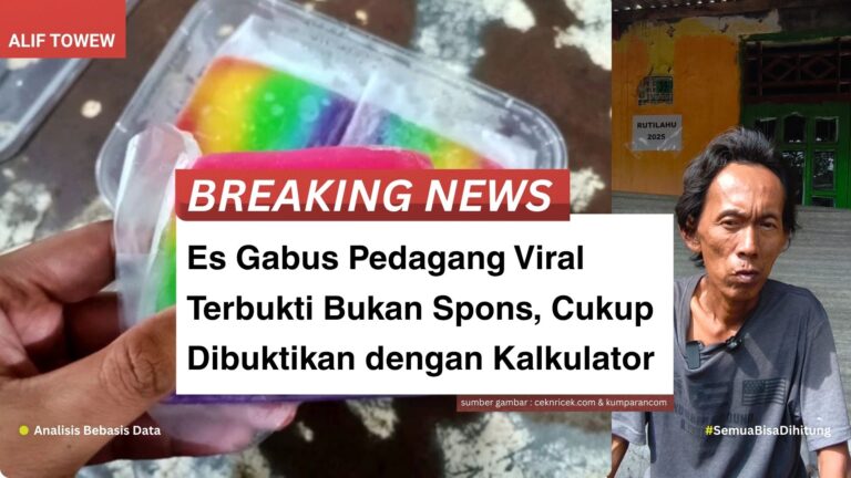 Penjual Es Gabus Viral Dituduh Spons, Cukup Dibuktikan dengan Kalkulator