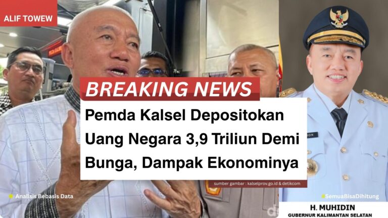Pemda Kalsel Depositokan Uang Negara 3,9 Triliun Demi Bunga