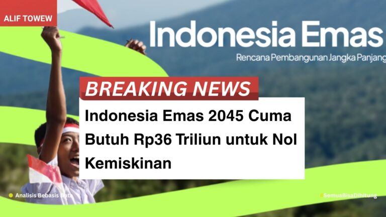 Indonesia Emas 2045 Cuma Butuh Rp36 Triliun untuk Nol Kemiskinan!