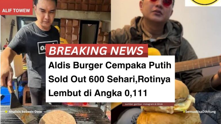 Aldis Burger Cempaka Putih Sold Out 600 Sehari,Rotinya Lembut di Angka 0,111