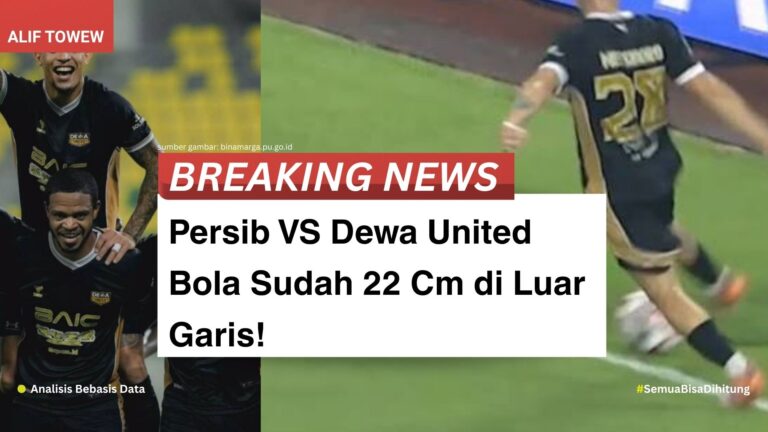 Persib VS Dewa United Bola Sudah 22 Cm di Luar Garis!