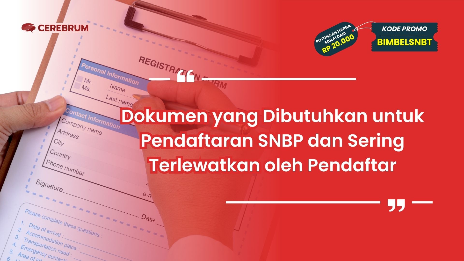 Pendaftaran SNBP