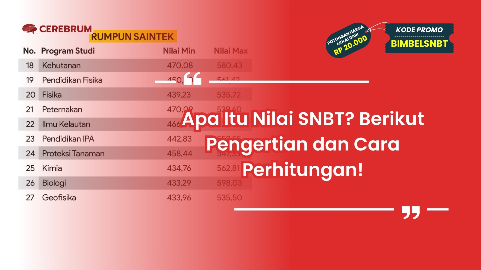 apa itu nilai snbt
