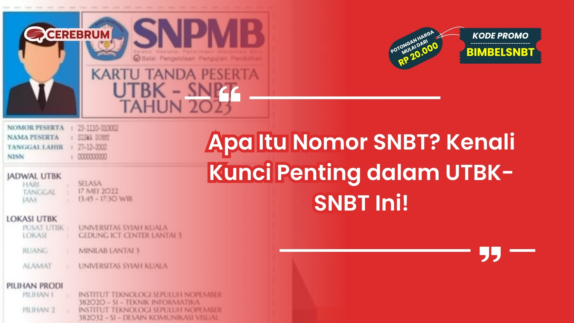 apa itu nomor snbt