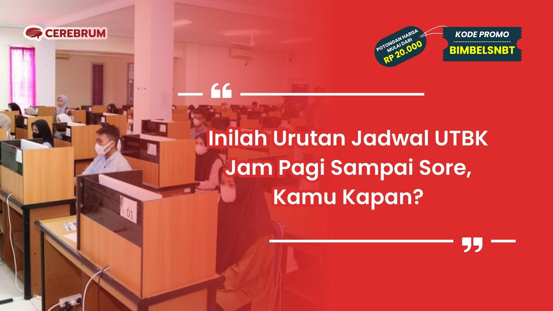 Urutan Jadwal UTBK Jam