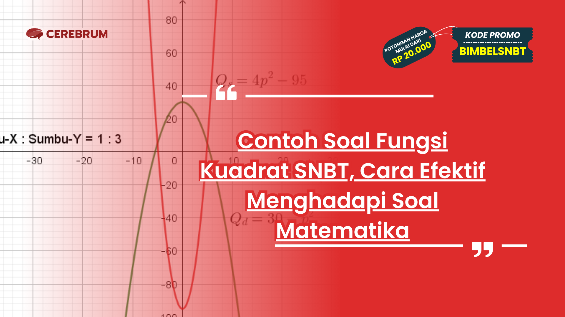 Contoh Soal Fungsi Kuadrat SNBT