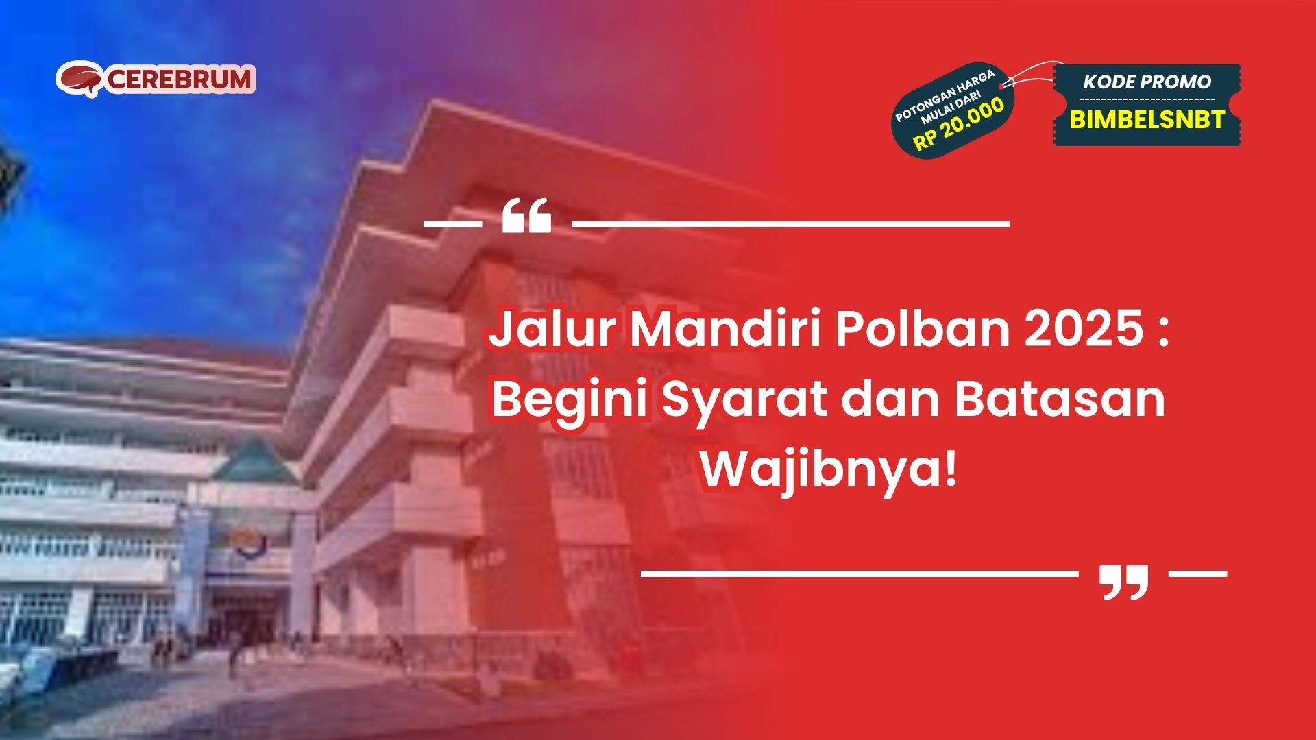 Jalur Mandiri Polban 2025