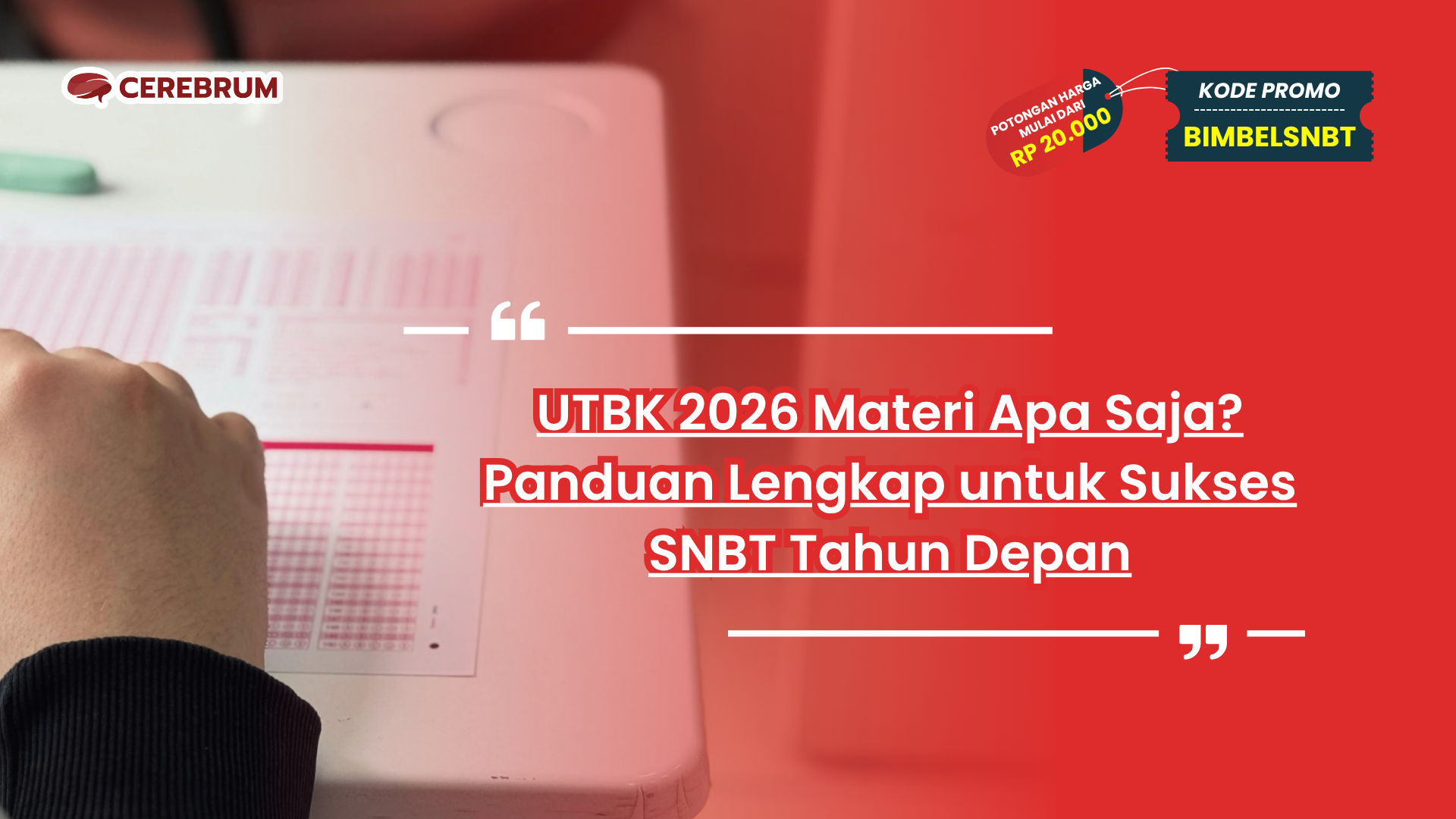 utbk 2026 materi apa saja