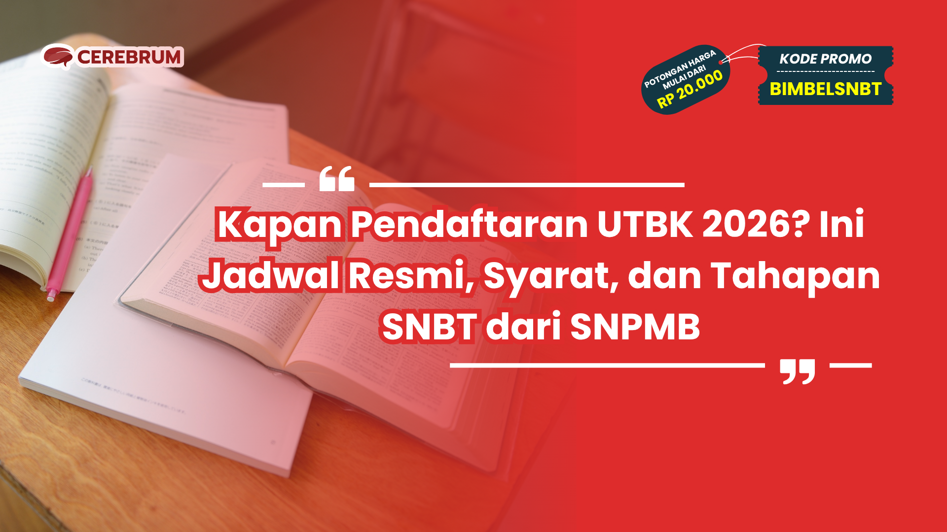 kapan pendaftaran utbk 2026