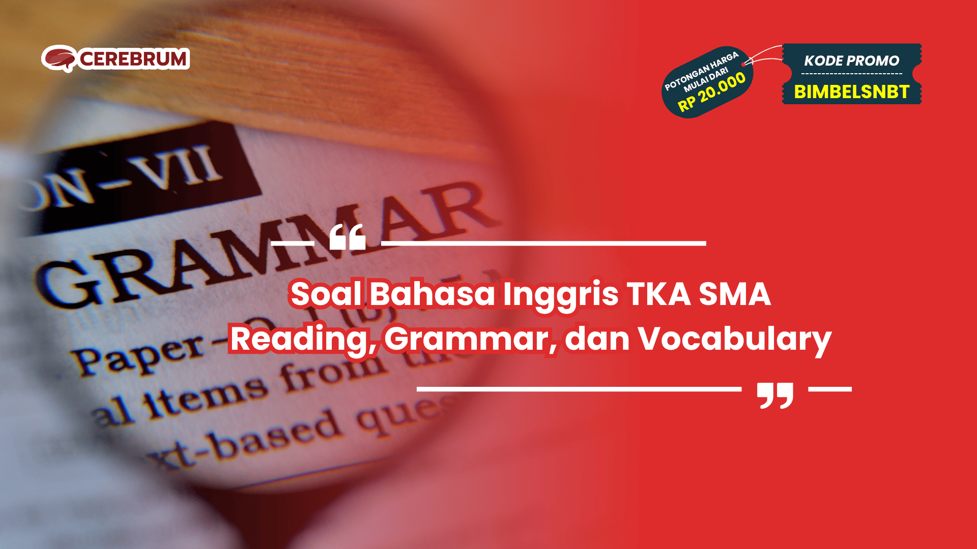 Soal Bahasa Inggris TKA SMA