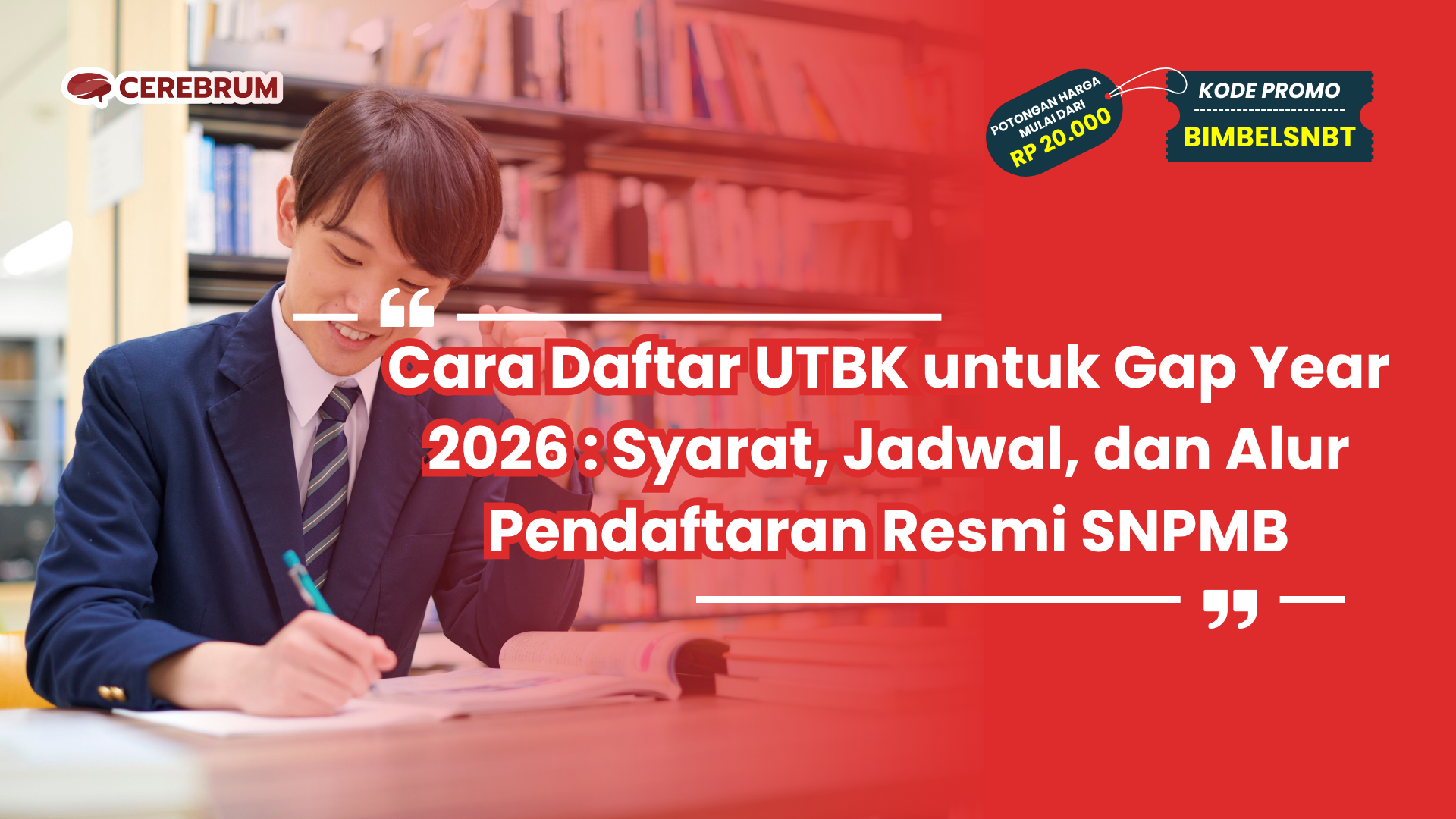 cara daftar utbk untuk gap year 2026