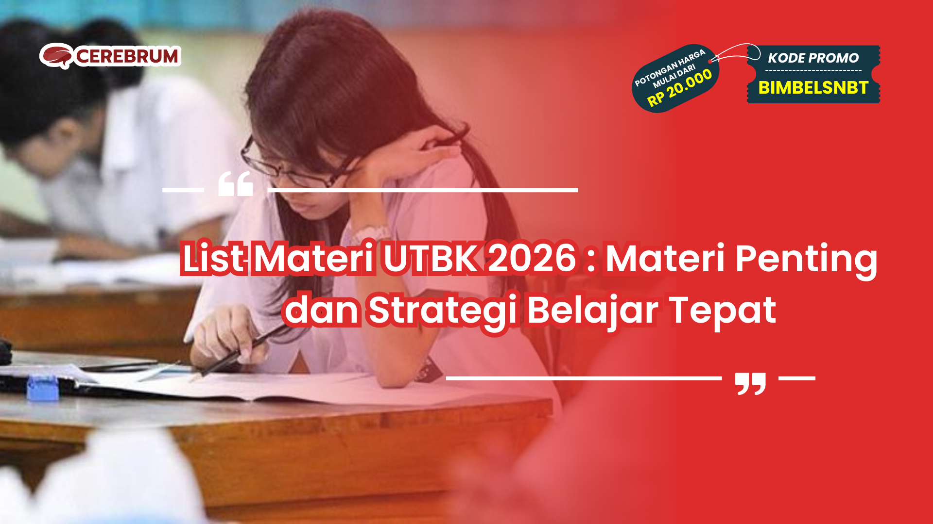 list materi utbk 2026