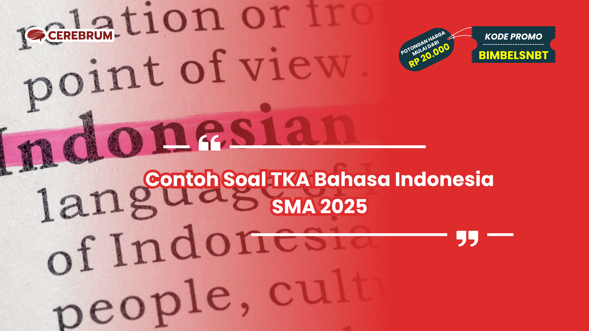 Soal TKA Bahasa Indonesia SMA 2025