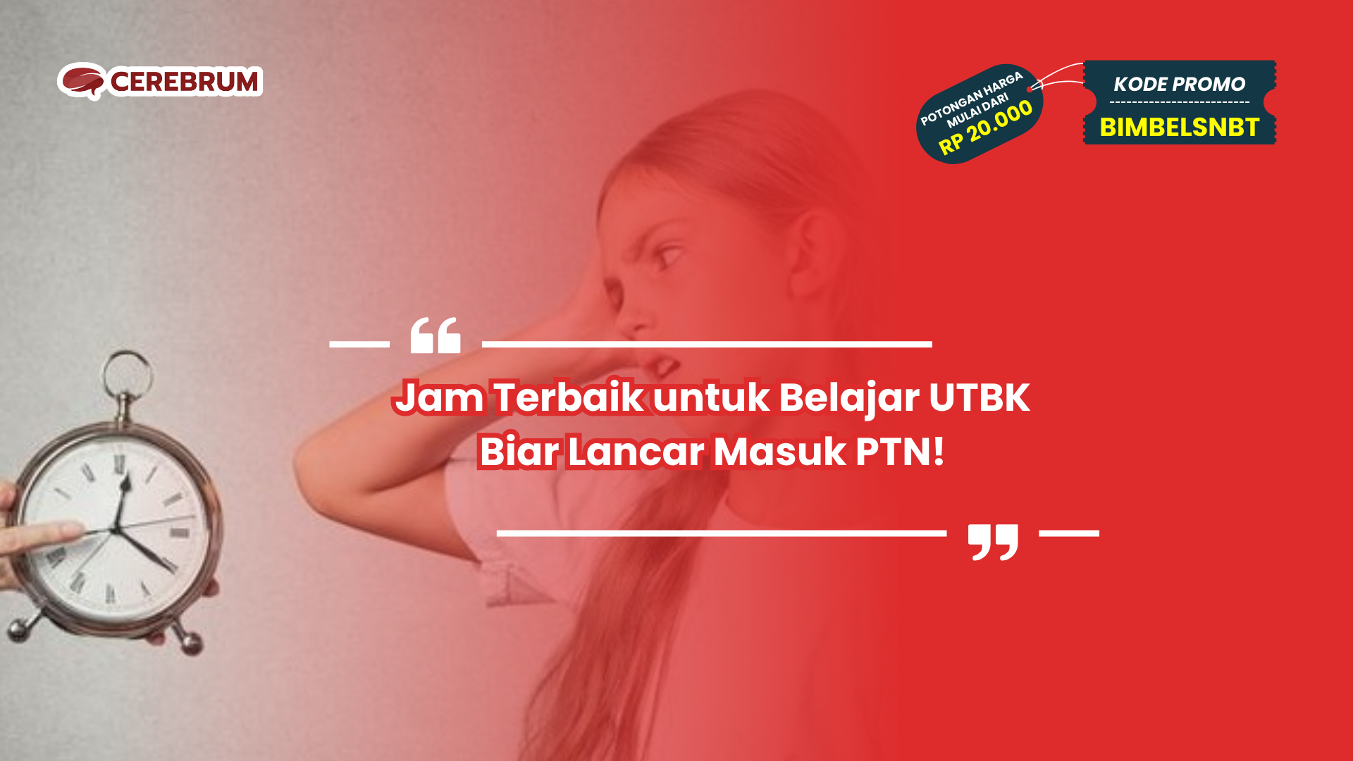 Jam Terbaik untuk Belajar UTBK