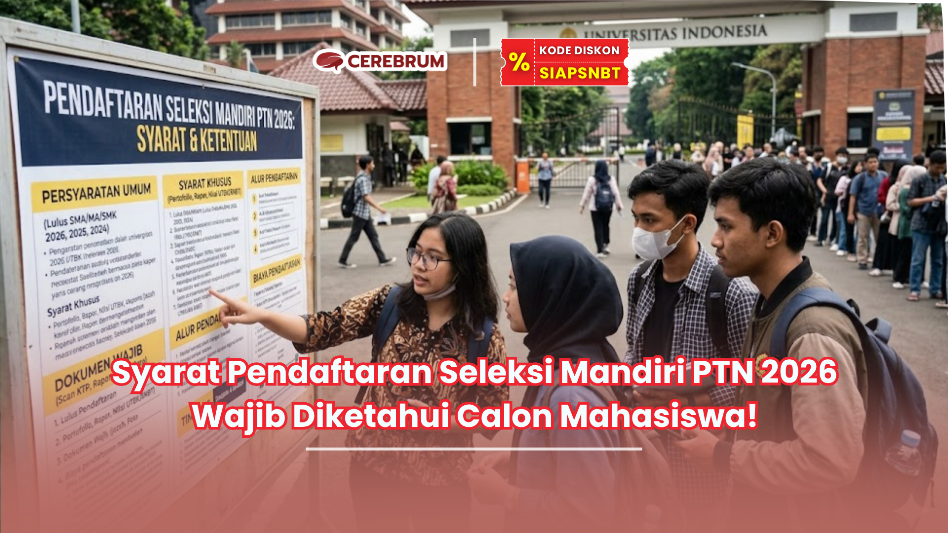 Syarat Pendaftaran Seleksi Mandiri PTN 2026 Wajib Diketahui Calon Mahasiswa!