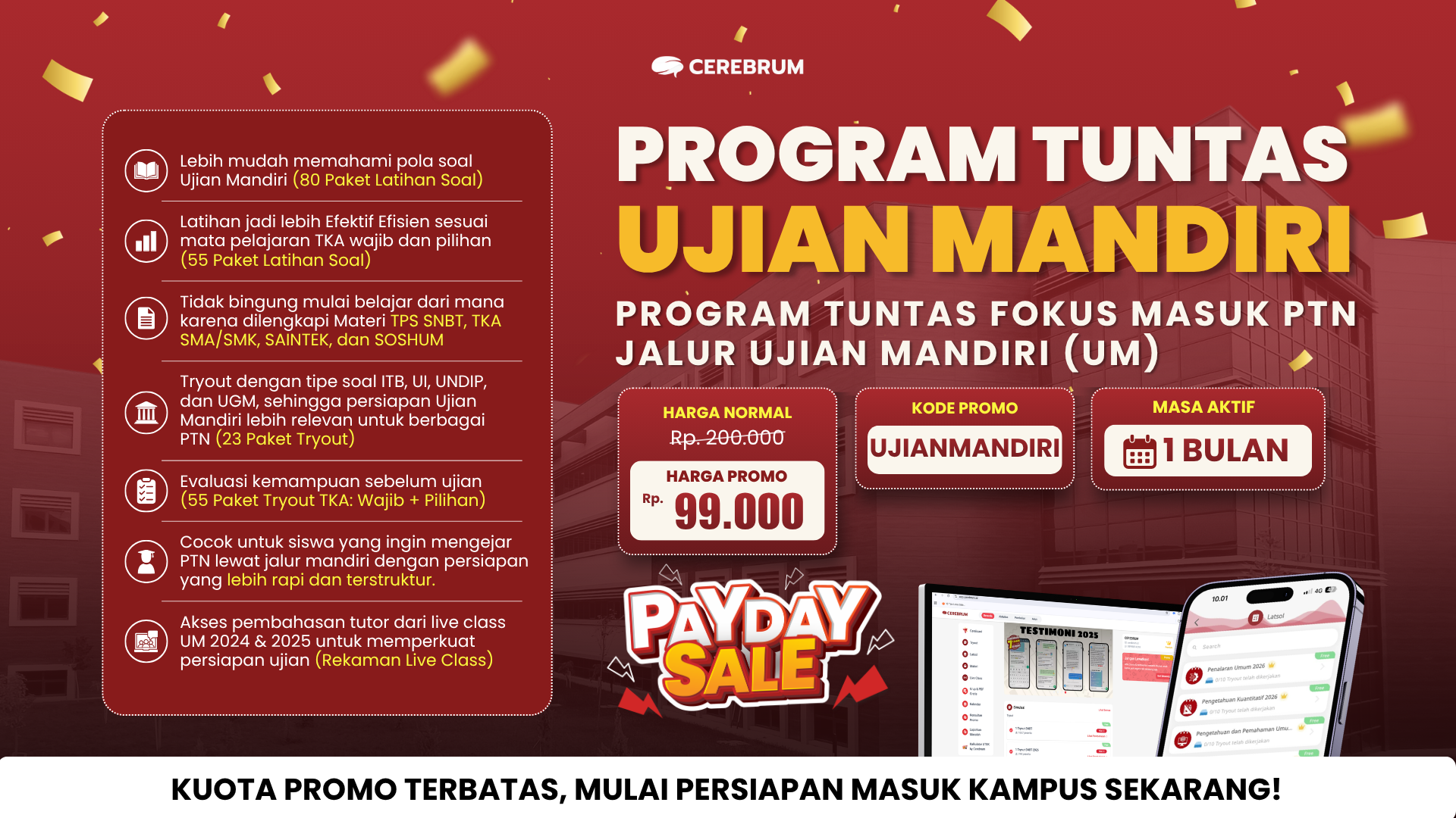 PROMO WEB ARTIKEL - KODE PROMO UJIANMANDIRI