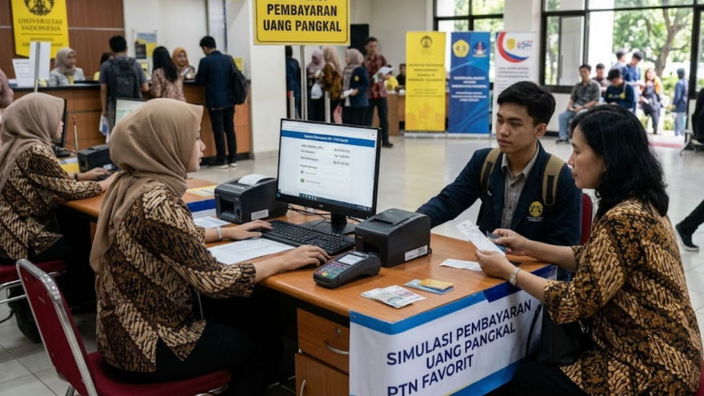 Simulasi Pembayaran Uang Pangkal di PTN Favorit