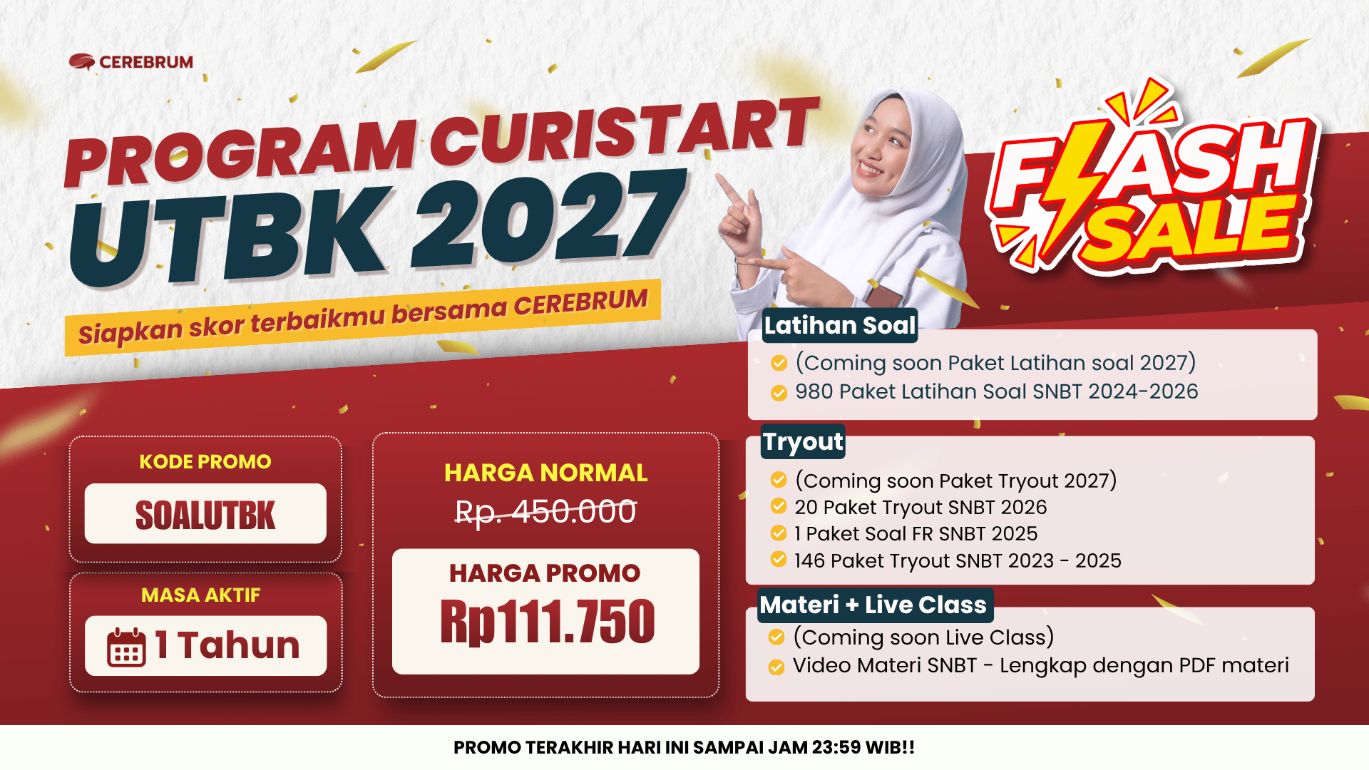 PROMO WEB ARTIKEL - KODE PROMO SOALUTBK - PROMO FLASH SALE