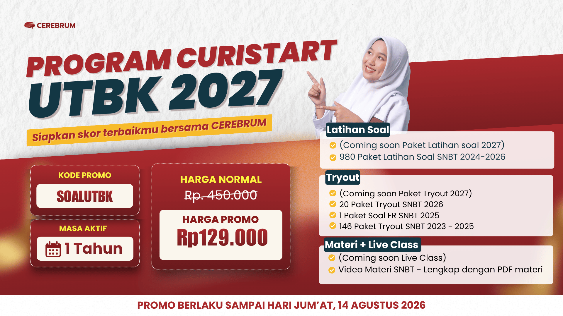 14 Agutus 2026 - PROMO WEB ARTIKEL - KODE PROMO SOALUTBK - PROMO BIASA