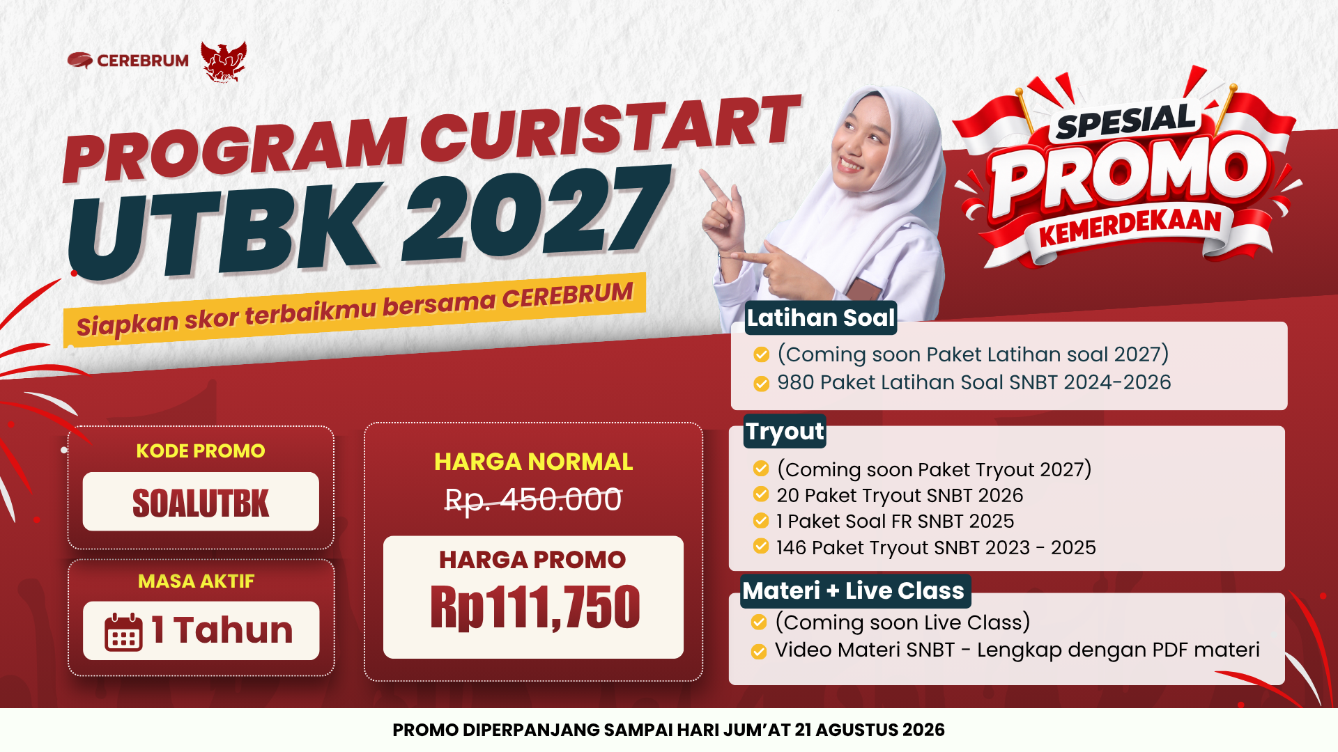 27 Agutus 2026 - PROMO WEB ARTIKEL - KODE PROMO SOALUTBK - PROMO KEMERDEKAAN