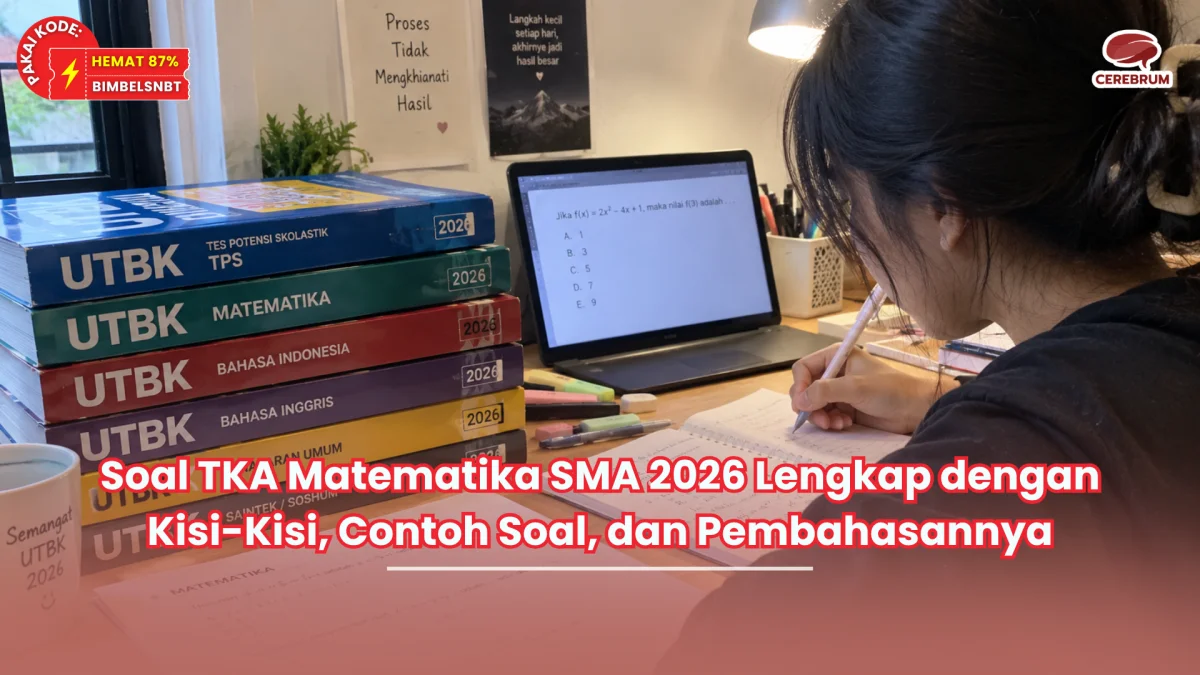 Soal TKA Matematika SMA 2026 Lengkap dengan Kisi-Kisi, Contoh Soal, dan Pembahasannya