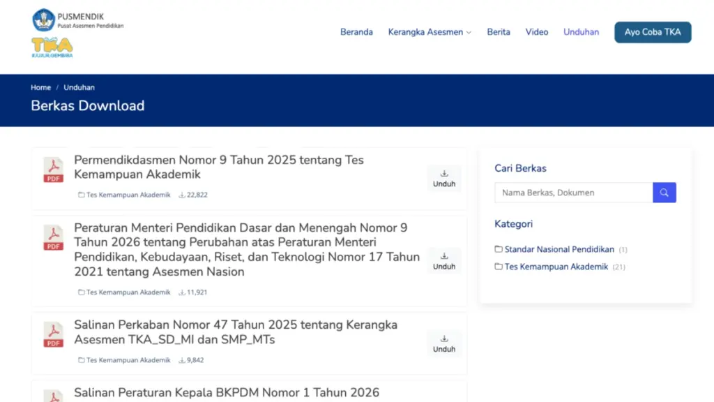 tka matematika wajib sma kelas 12