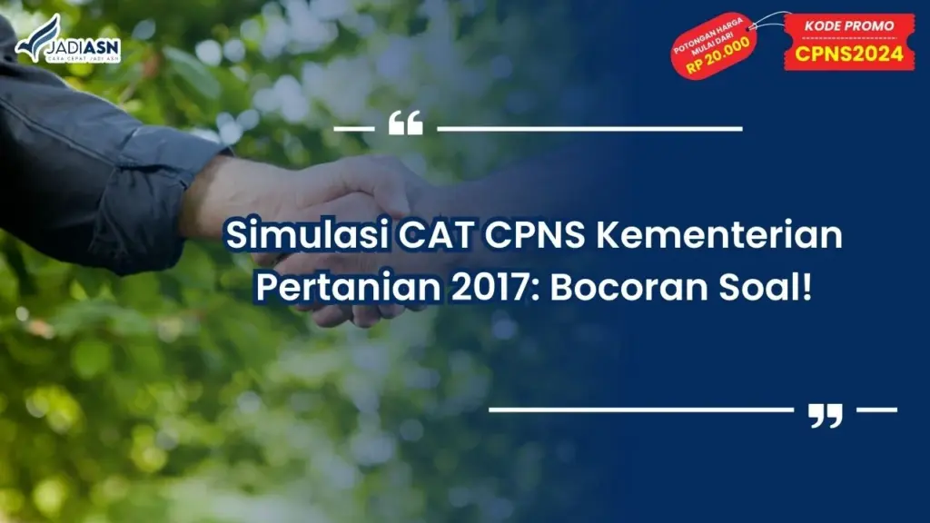 Simulasi CAT CPNS Kementerian Pertanian 2017