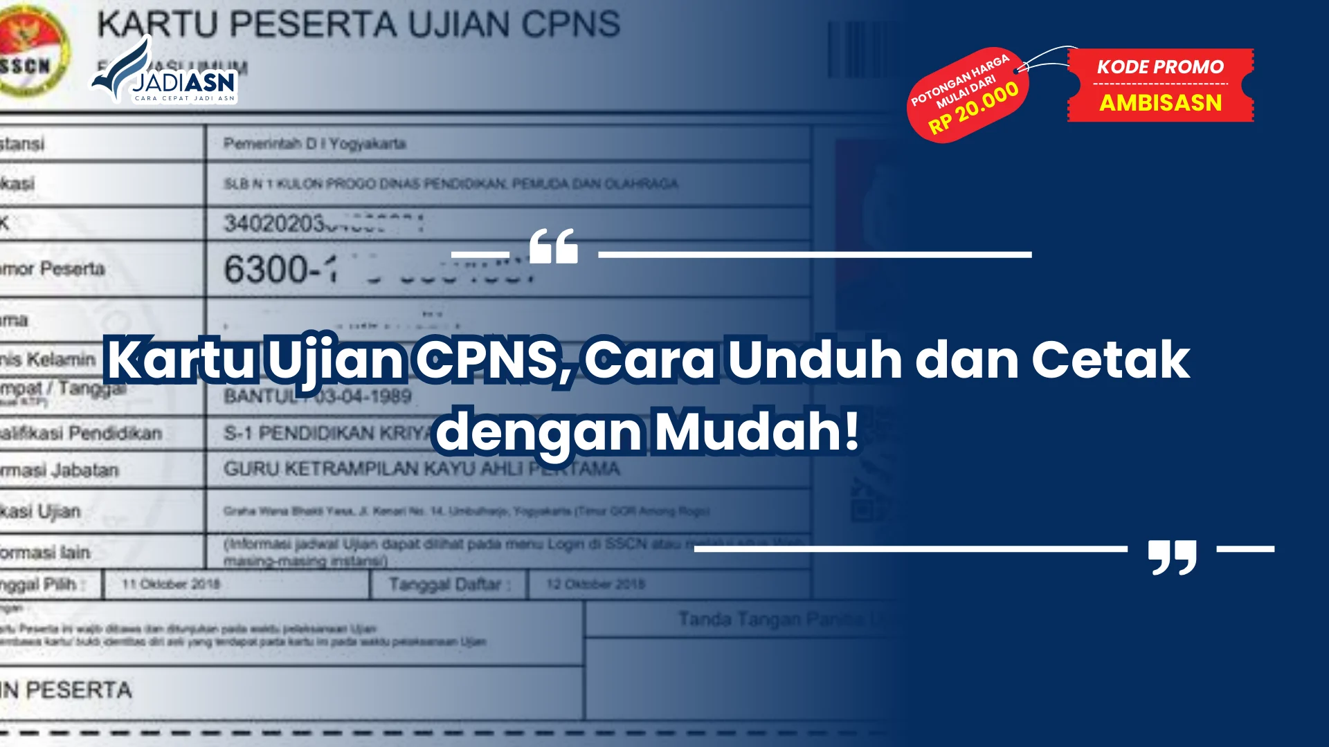 Kartu Ujian CPNS