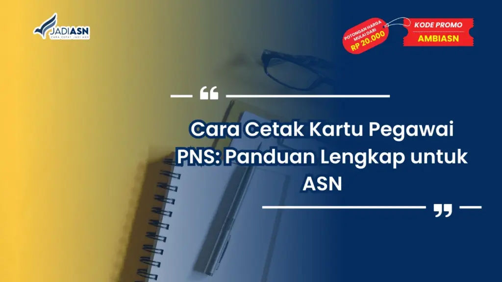 Cara Cetak Kartu Pegawai PNS