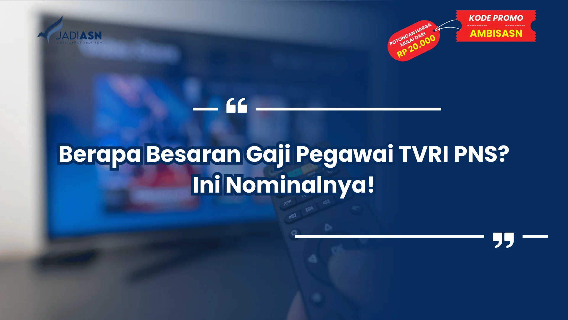 Berapa Besaran Gaji Pegawai TVRI PNS? Ini Nominalnya!