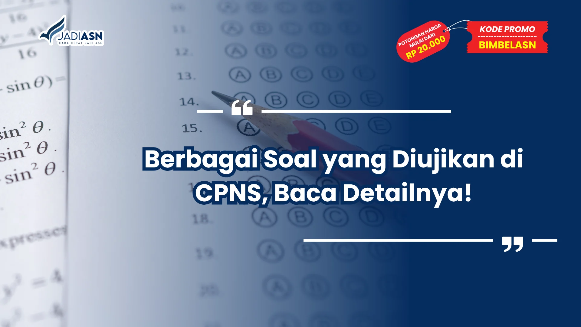 Soal yang Diujikan di CPNS
