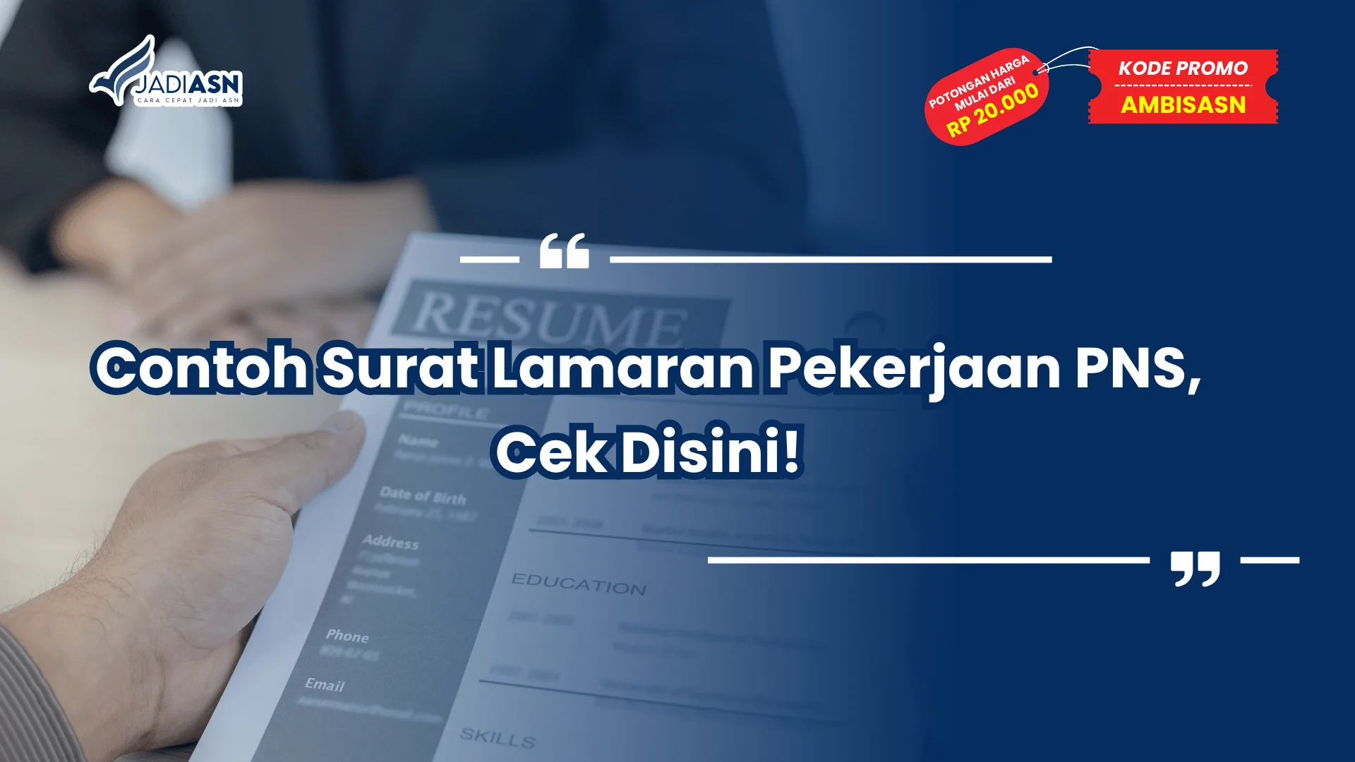 Contoh Surat Lamaran Pekerjaan PNS