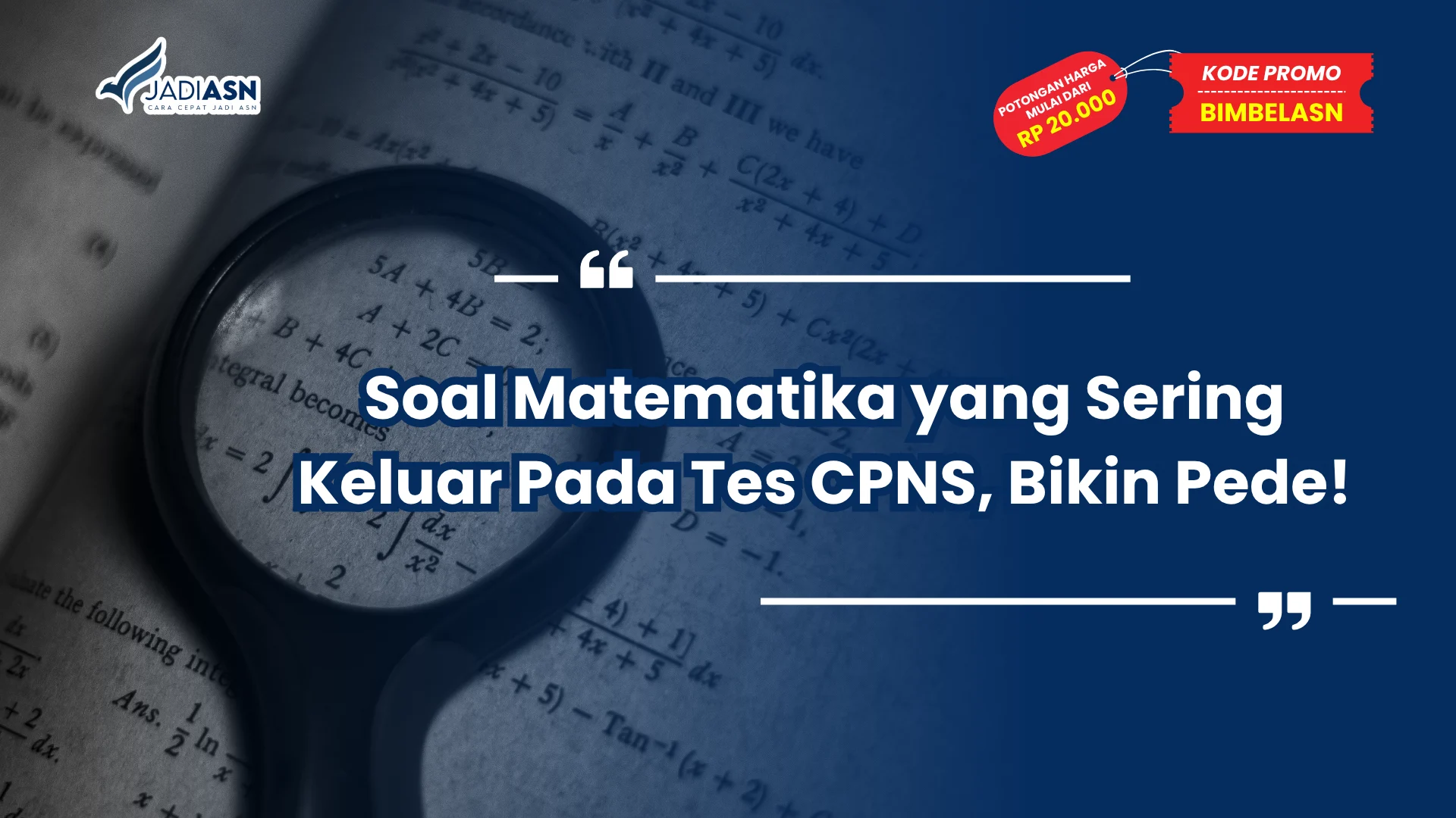 Soal Matematika yang Sering Keluar Pada Tes CPNS
