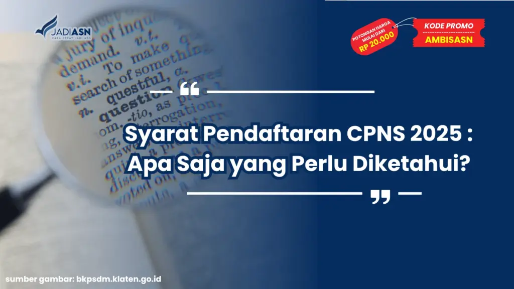 Syarat Pendaftaran CPNS 2025
