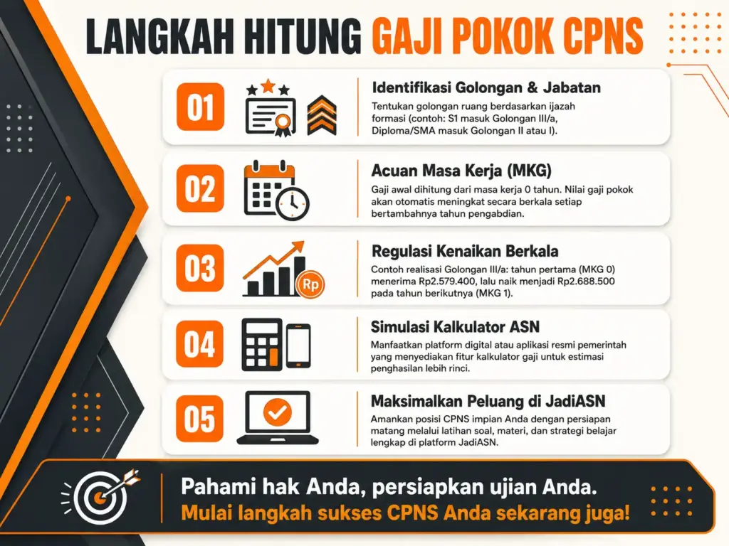3. Langkah Awal Menghitung Gaji Pokok CPNS
