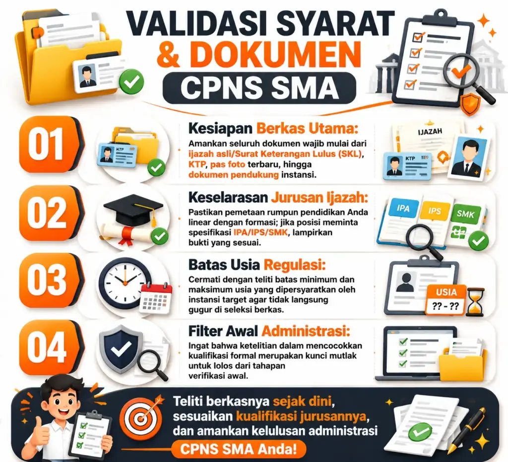 2. Syarat dan Dokumen Penting Daftar CPNS Lulusan SMA