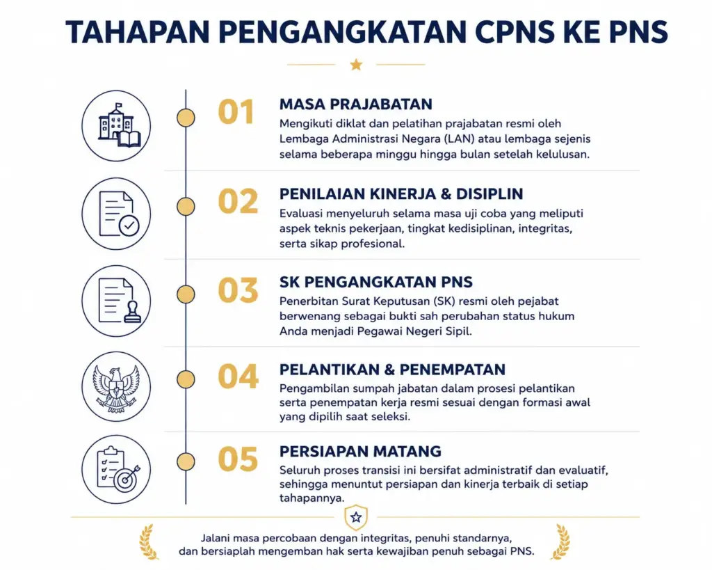 3. Tahapan Pengangkatan dari CPNS ke PNS