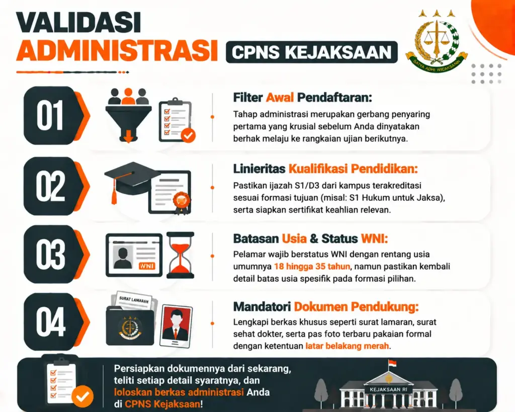 1. Menyusun Persyaratan Administrasi CPNS Kejaksaan