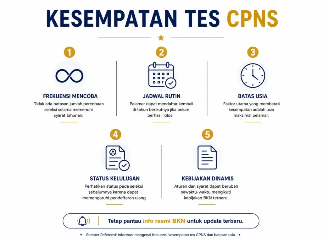 1. Berapa Kali Kesempatan Tes CPNS?