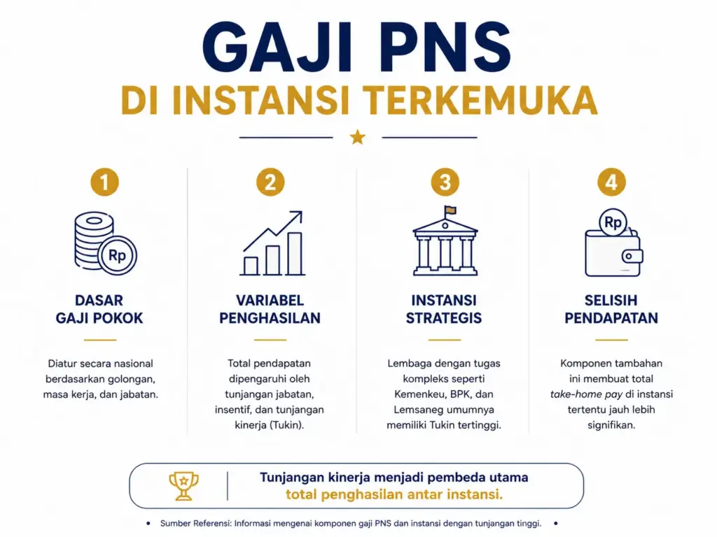 1. Menilik Gaji PNS Tertinggi di Instansi Terkemuka