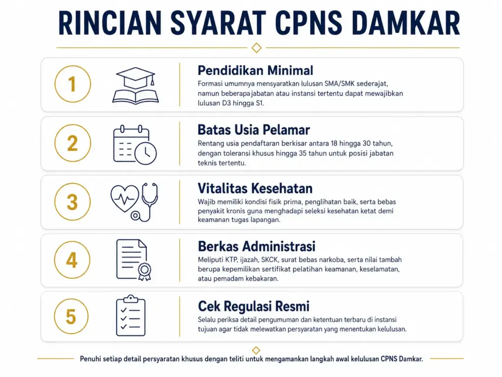 2. Rincian Syarat CPNS Damkar yang Harus Dipenuhi