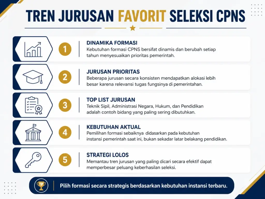 1. Tren Jurusan Favorit di Seleksi CPNS