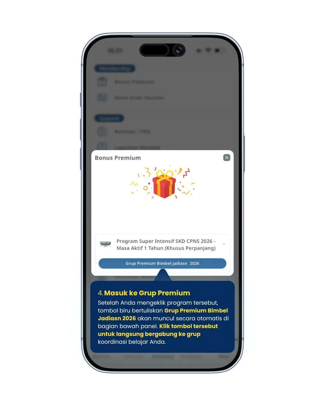 Masuk ke Grup Premium