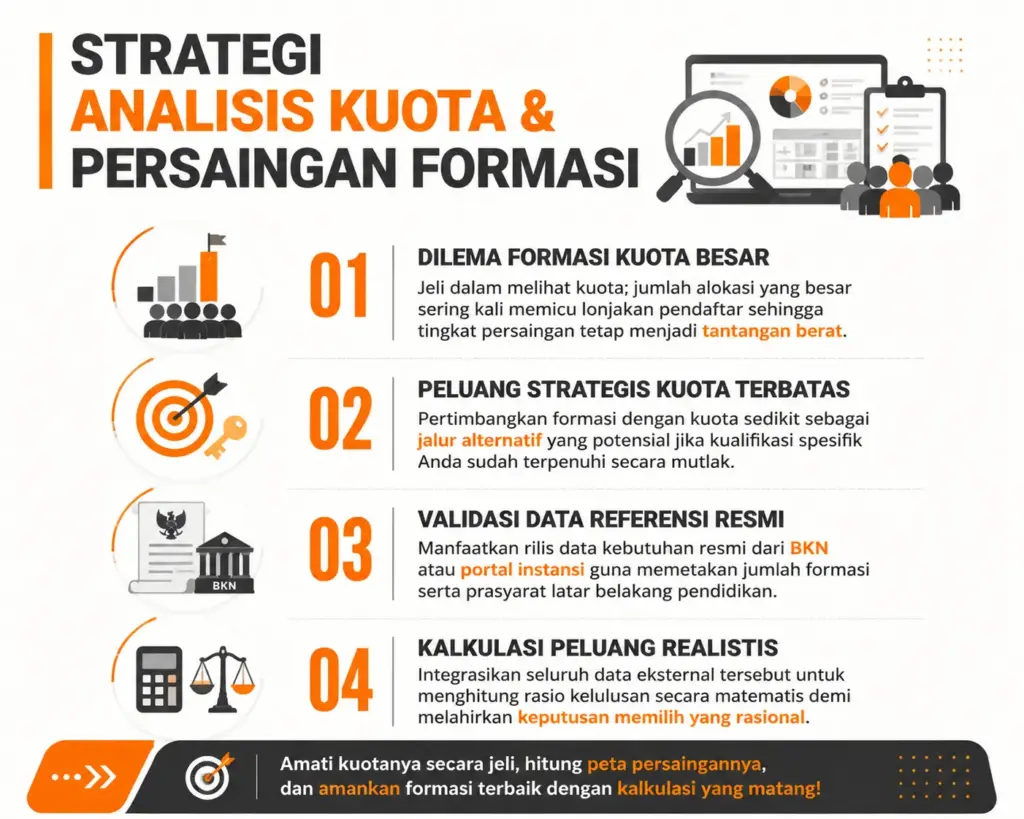 3. Mengamati Jumlah Kuota dan Tingkat Persaingan Formasi