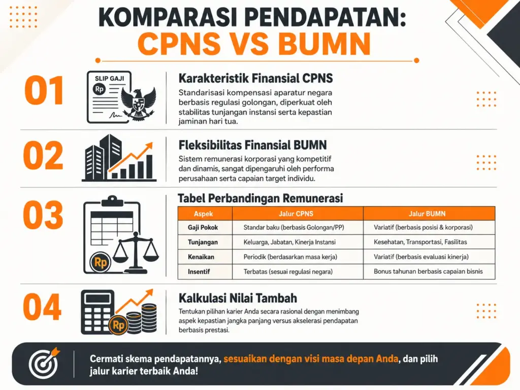 2. Perbedaan Gaji Pokok dan Tunjangan CPNS vs BUMN
