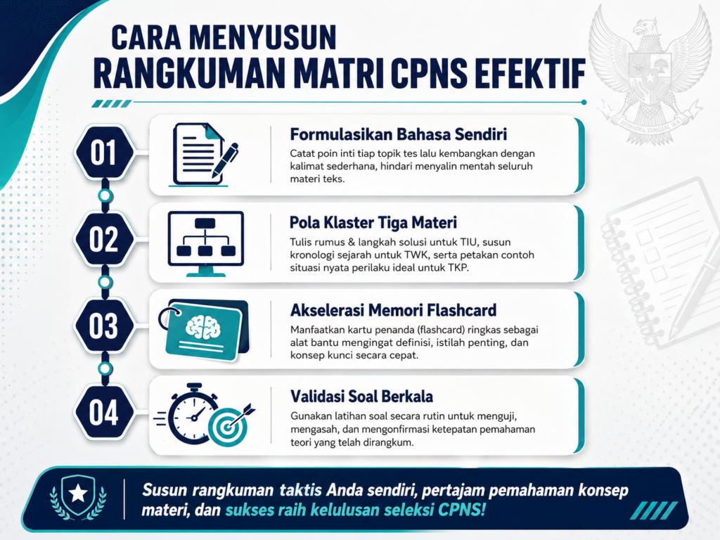 2. Menyusun Rangkuman Materi CPNS yang Efektif