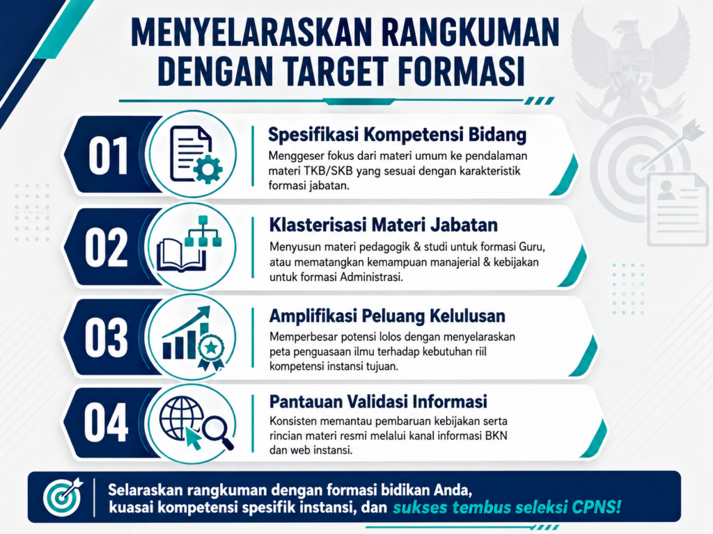 3. Menyelaraskan Rangkuman dengan Kebutuhan Formasi dan Instansi