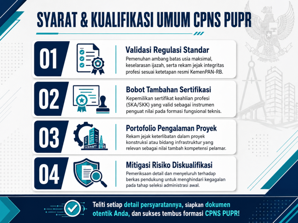 3. Syarat dan Kualifikasi Umum Formasi CPNS PUPR