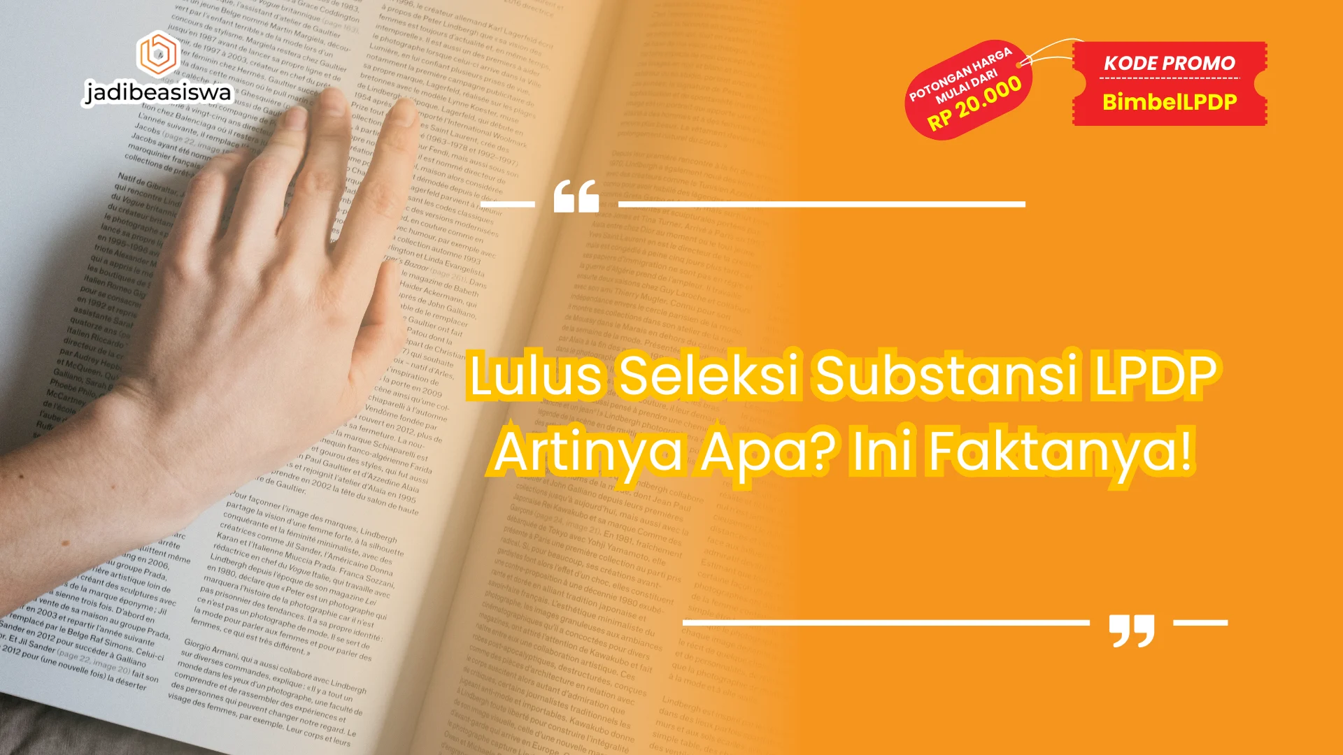 lulus seleksi substansi lpdp artinya