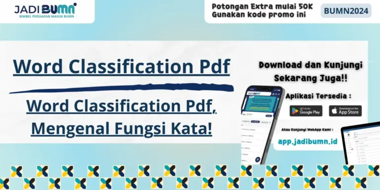 Word Classification Pdf, Mengenal Fungsi Kata!